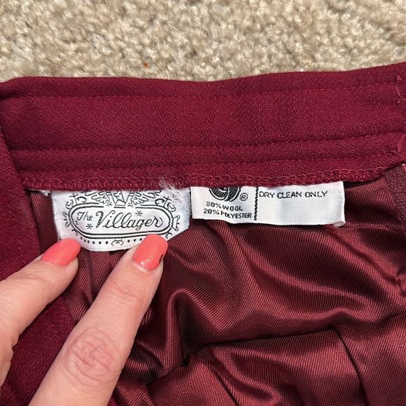 Vintage The Villager Dry Cleaned Wool ILGWU Pencil Skirt Union Made 0-2 EUC - Picture 5 of 10